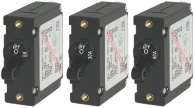 AC/DC A-Series Single Pole Circuit Breakers - Black Toggle image