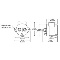Continuous Duty DPST Double-Acting Solenoid - 12V, 35/85A image