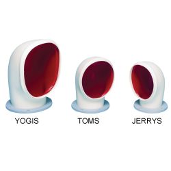 Oval PVC Cowl Ventilators - Red Interior image