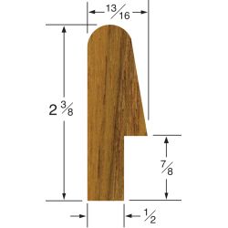 Teak Bunk Molding - Straight Length image