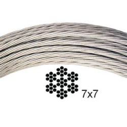 7x7 Stainless Steel Wire Rope - 316 Alloy image
