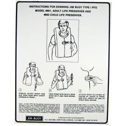 PFD Donning Instructions Placard image