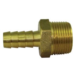 Machined Brass Pipe to Hose Adapters - Straight image