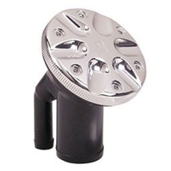 EPA Compliant Sealed Ratcheting Chromed Dimpled Cap Angled Neck Fuel Fill image