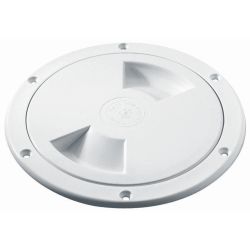 Inspection Hatch - 4 in White Screw Out Deck Plate image