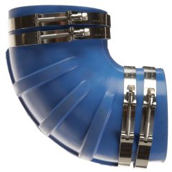 90 Deg Exhaust Elbows - Blue Silicone image