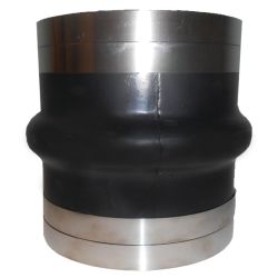 Black Rubber Straight Exhaust Bellows - Hump Hose image
