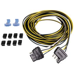 Trailer Wire Harness - Wishbone Style 4-Flat Trailer End Kit - 25 ft Long image