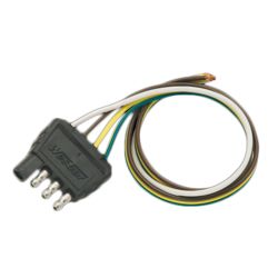 Trailer Wire Harness - 4-Flat Trailer End Connector - Wunside Style 18 in. Long image