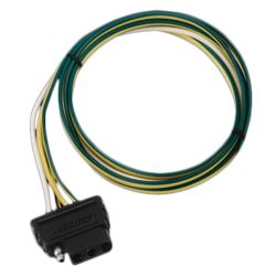 Trailer Wire Harness - 4-Flat Car End Connector - 48 in. Long image