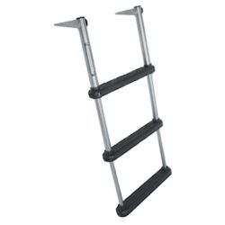 Over Platform Telescoping Drop Ladders with All Molded Plastic Steps image