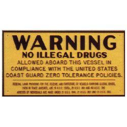Drug Warning Plaque image