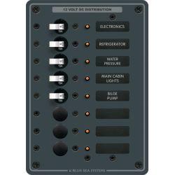 DC 8 Position Circuit Breaker Panel - Vertical Format image
